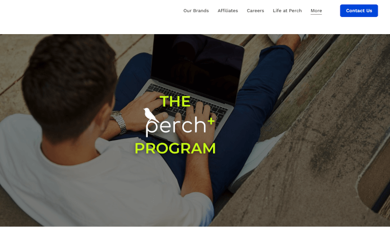 Perch Homepage Screenshot