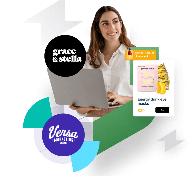 Grace & Stella with Versa Marketing collaboration graphic