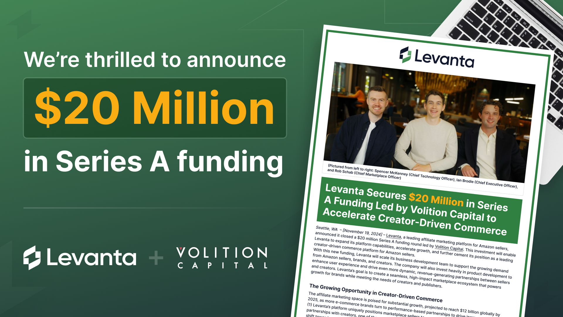 Levanta series A funding volition capital 1 1